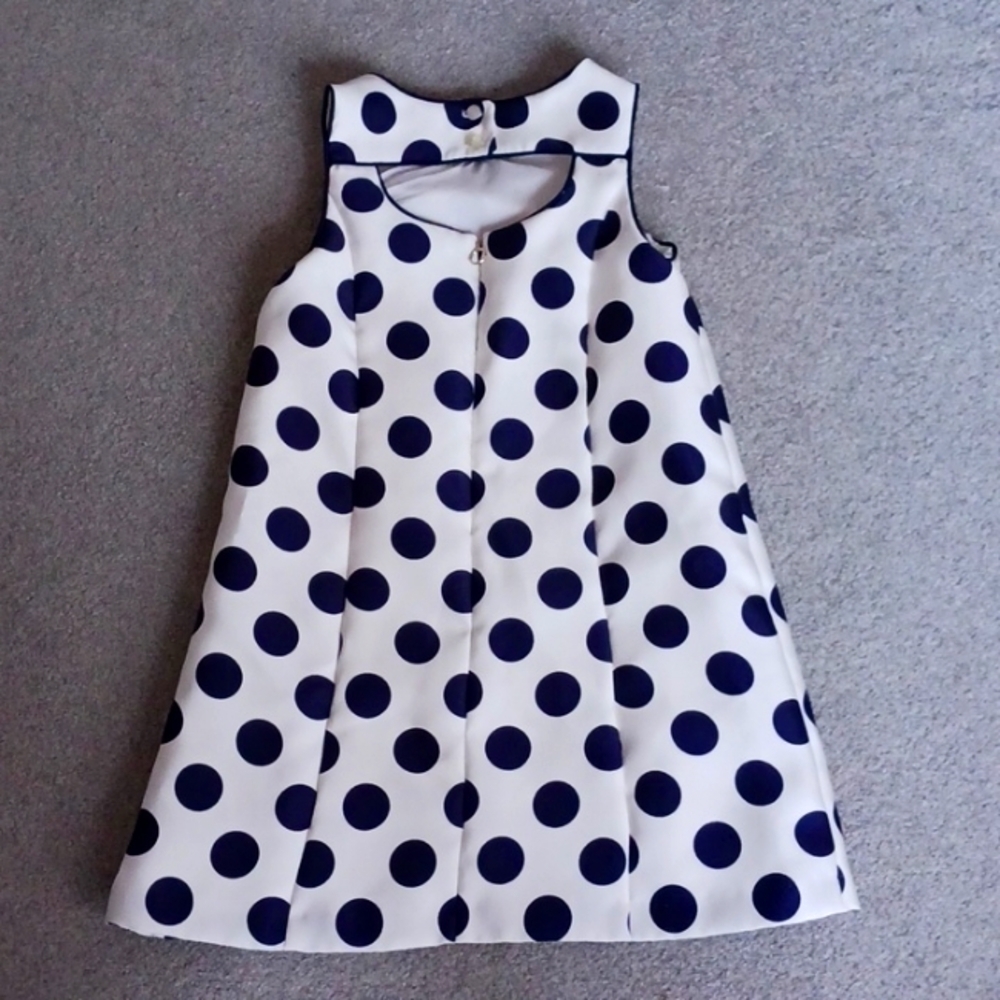 Tahari Blue and White Dot Dress - Picture 2 of 4